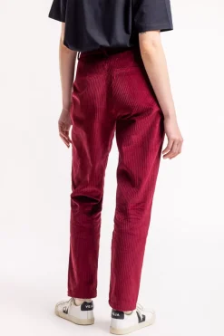 Sale Rotholz Bio Cordhose Weinrot