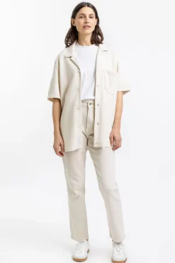 Online Rotholz Bowling Hemd Aus Bio-Baumwoll-Strick Off-White