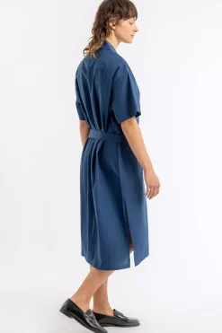 Hot Rotholz Bowling Kleid Aus Bio-Baumwolle Navy