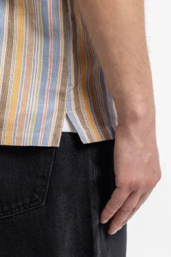 Discount Rotholz Bowling Shirt Leinen Mix - Gestreift