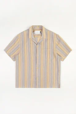 Discount Rotholz Bowling Shirt Leinen Mix - Gestreift