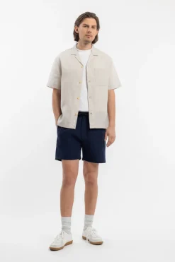Rotholz Bowling Shirt Leinen Mix - Weis