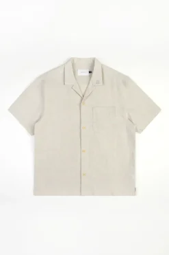 Rotholz Bowling Shirt Leinen Mix - Weis