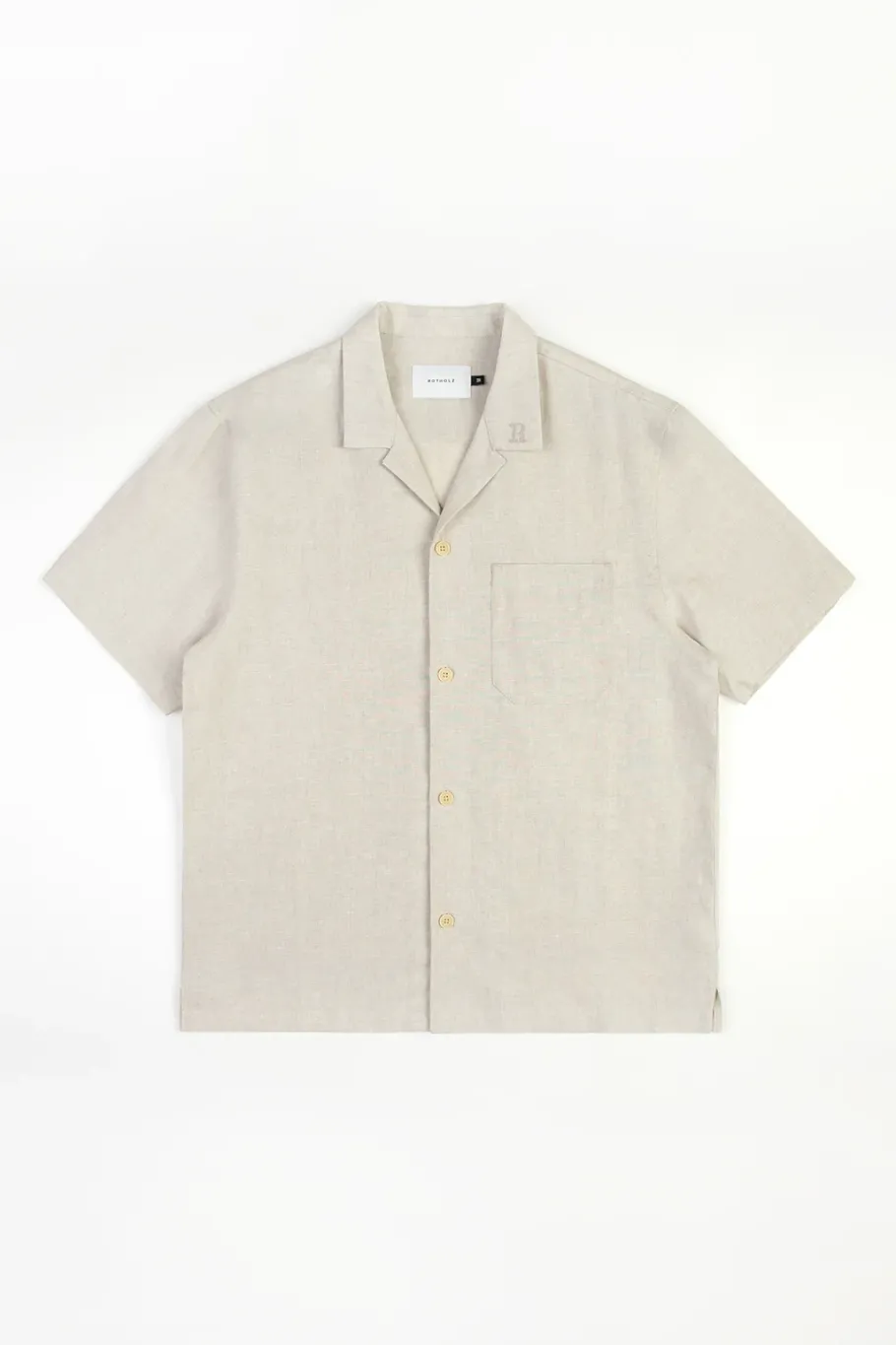 Rotholz Bowling Shirt Leinen Mix - Weis