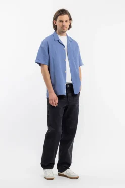 Discount Rotholz Bowling Shirt Leinen Mix - Hellblau