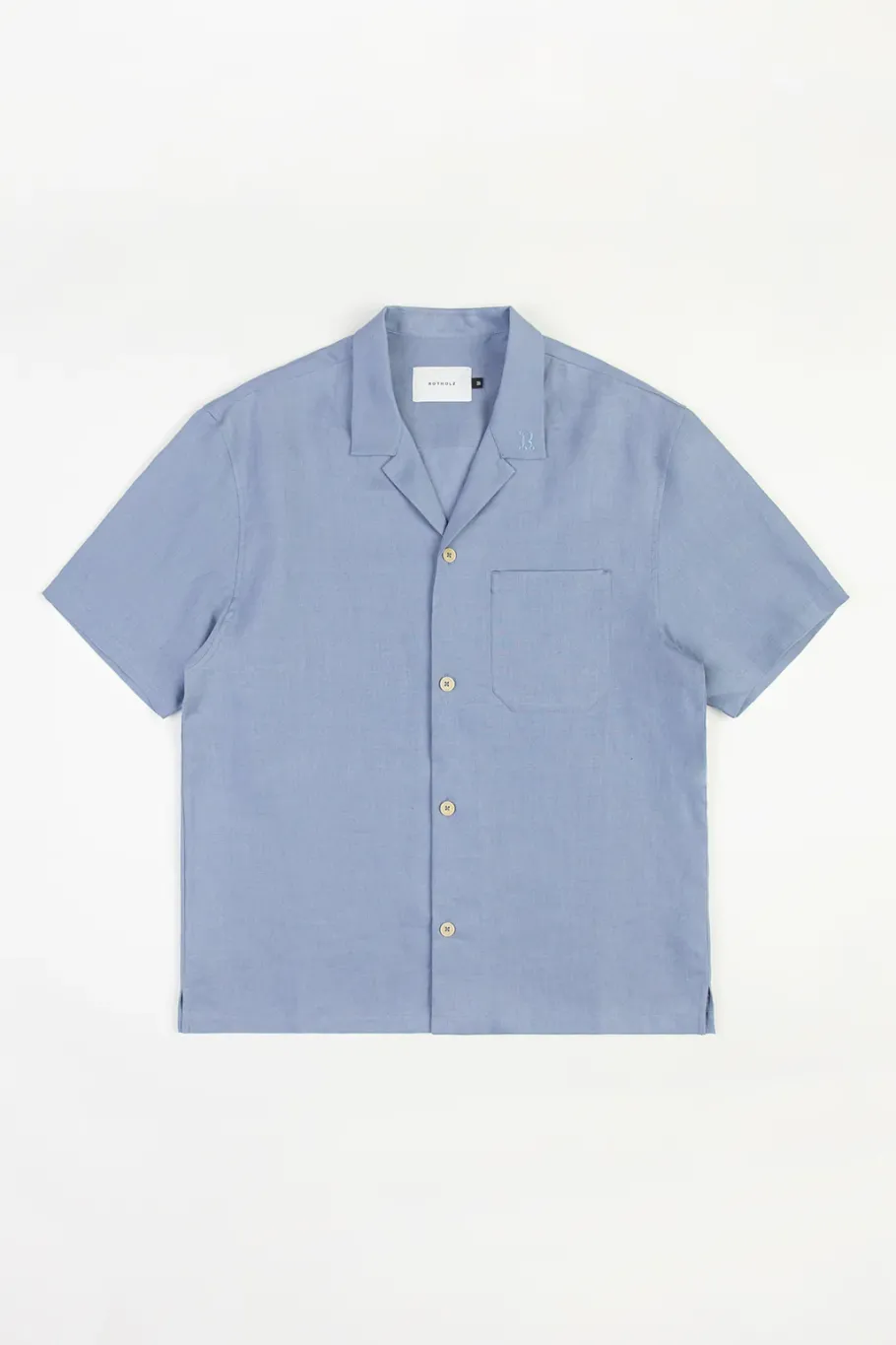 Discount Rotholz Bowling Shirt Leinen Mix - Hellblau