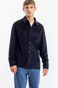 Hot Rotholz Cord Hemd Bio Baumwolle - Dunkelblau
