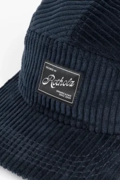 Online Rotholz Cord 5-Panel Cap Bio Baumwolle - Dunkelblau