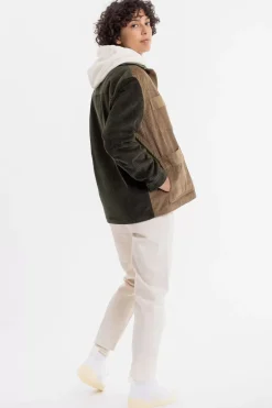 Sale Rotholz Cordjacke Aus Bio-Baumwolle Beige / Oliv