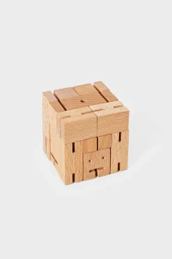 Discount Rotholz Cubebot Figur Aus Buche