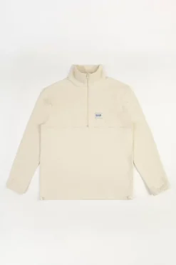 Best Rotholz Divided Half Zip Bio Baumwolle - Weis