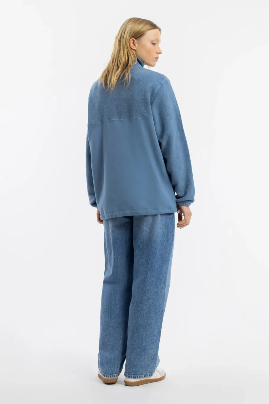 Online Rotholz Divided Half Zip Bio Baumwolle - Hellblau