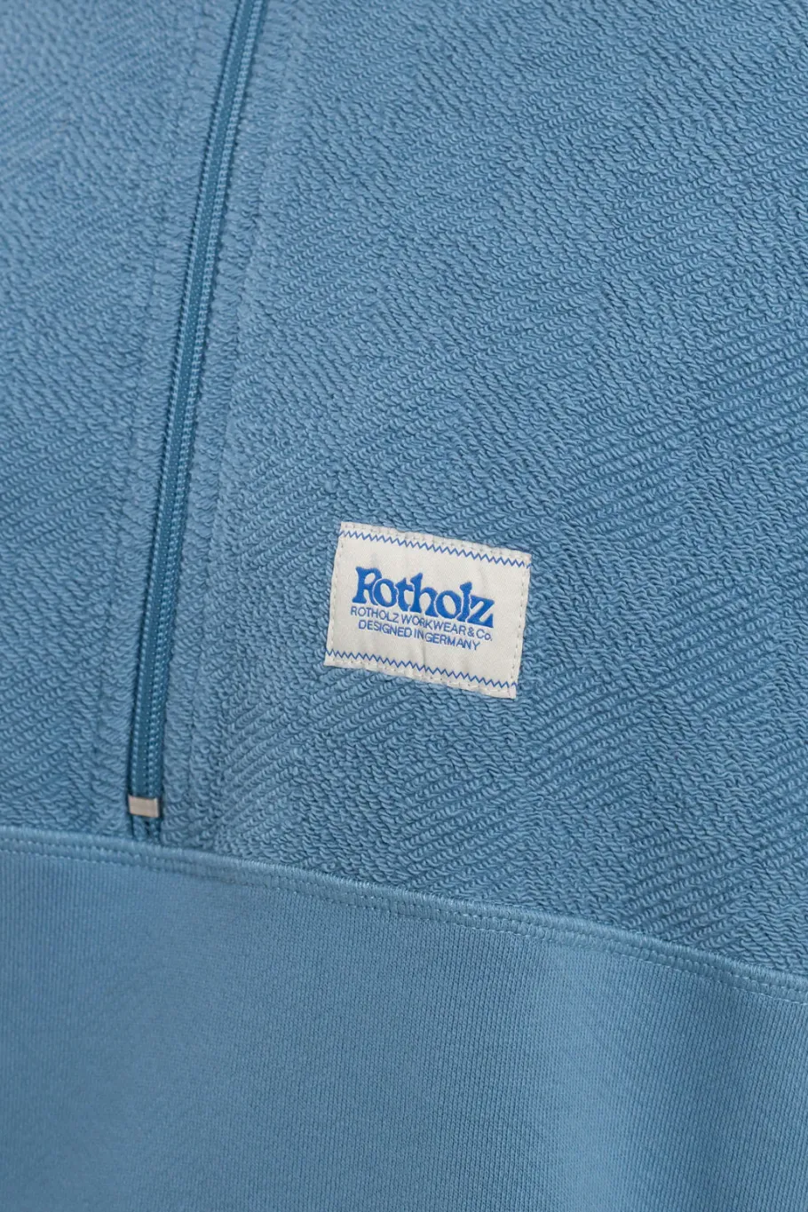 Online Rotholz Divided Half Zip Bio Baumwolle - Hellblau