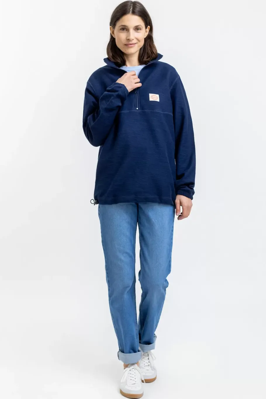 Discount Rotholz Divided Half Zip Sweatshirt Blau