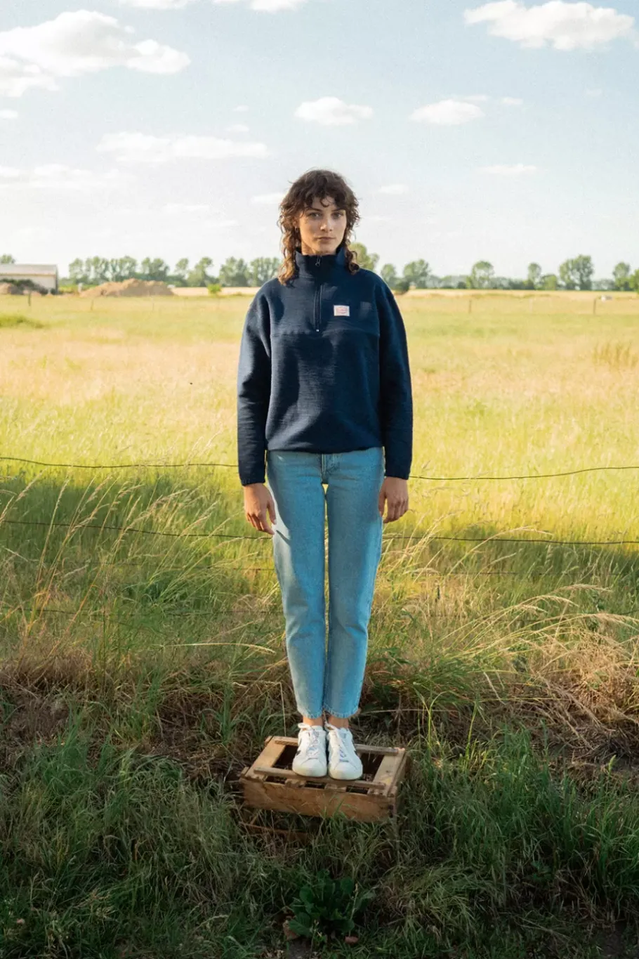 Discount Rotholz Divided Half Zip Sweatshirt Blau