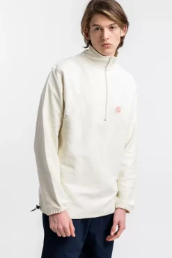 Outlet Rotholz Divided Half Zip Sweatshirt Off-White