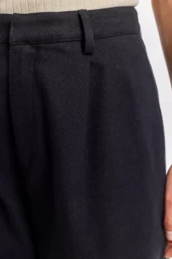 Online Rotholz Flanell Hose Bio Baumwolle - Schwarz
