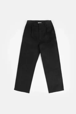 Online Rotholz Flanell Hose Bio Baumwolle - Schwarz