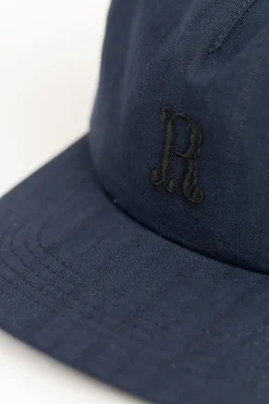 Online Rotholz Floppy Cap Leinen Mix - Dunkelblau