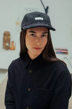 Online Rotholz Floppy Cap Wollmischung - Anthrazit
