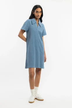 Sale Rotholz Frottee Kleid Bio Baumwolle - Hellblau