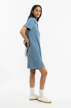 Sale Rotholz Frottee Kleid Bio Baumwolle - Hellblau