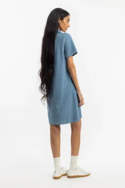 Sale Rotholz Frottee Kleid Bio Baumwolle - Hellblau