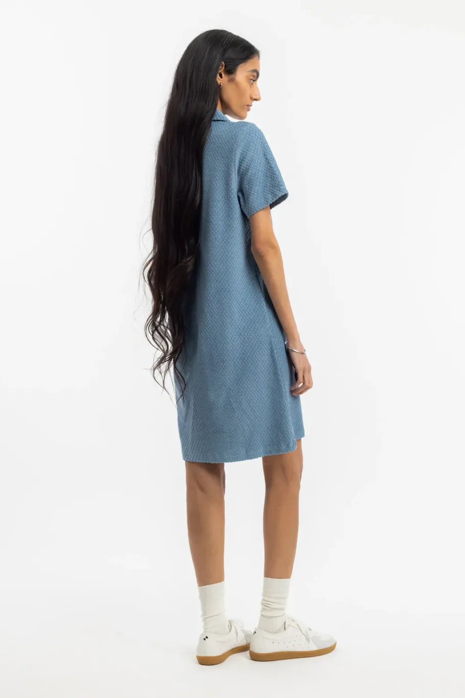 Sale Rotholz Frottee Kleid Bio Baumwolle - Hellblau