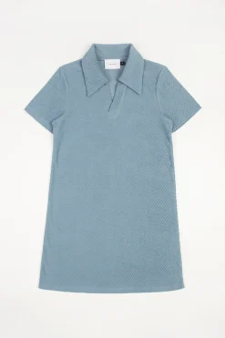 Sale Rotholz Frottee Kleid Bio Baumwolle - Hellblau