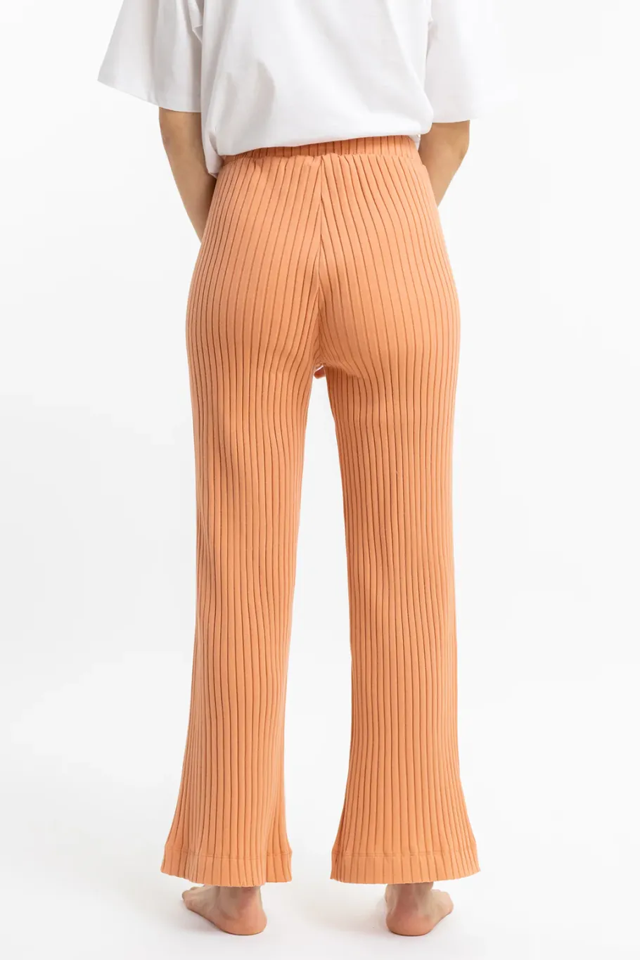 Discount Rotholz Gerippte Hose Aus Bio-Baumwolle Apricot