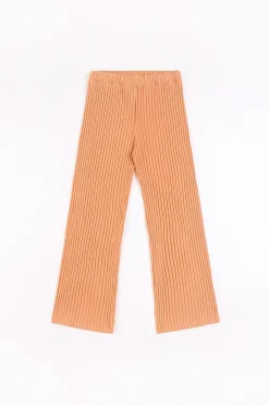 Discount Rotholz Gerippte Hose Aus Bio-Baumwolle Apricot
