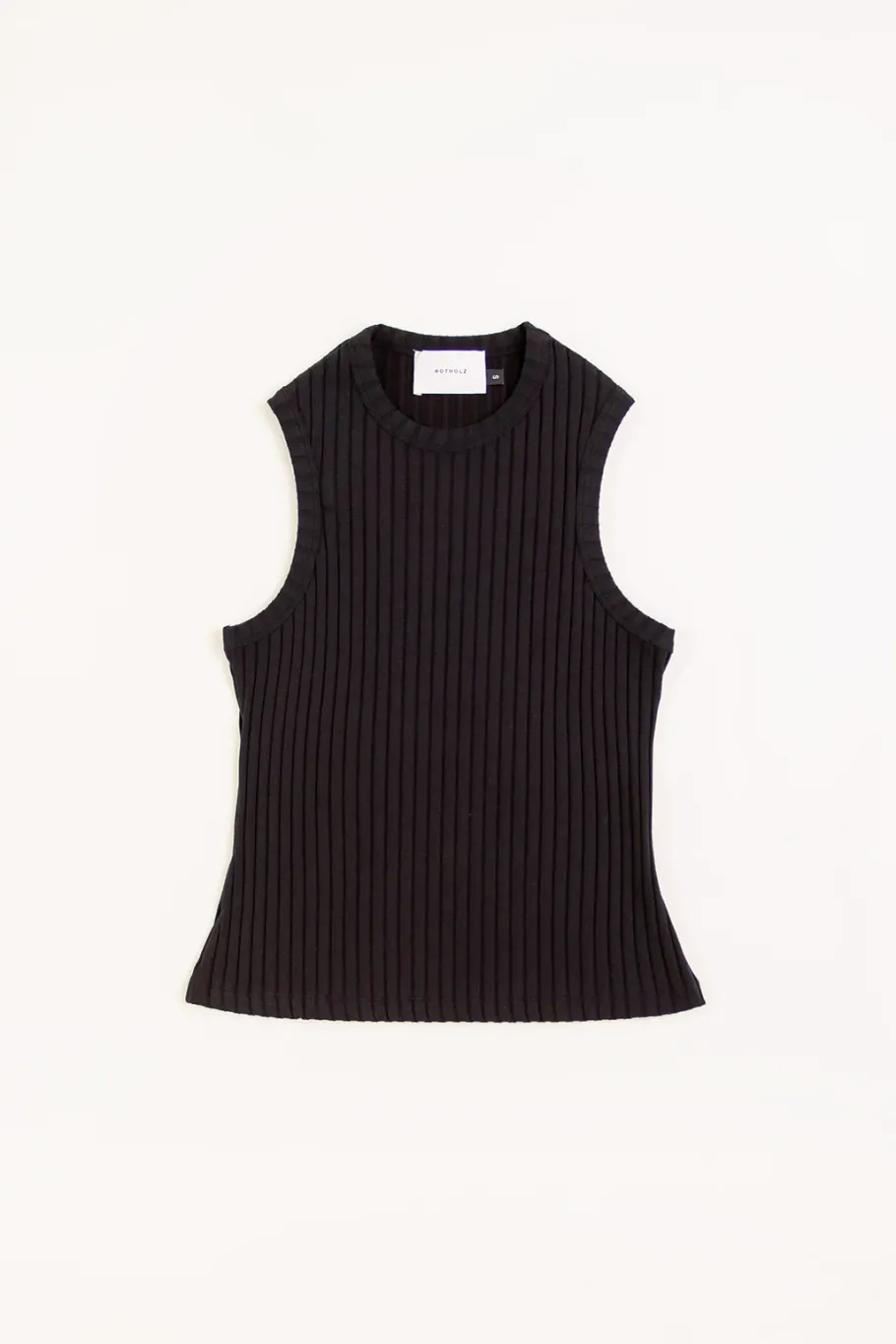 Online Rotholz Geripptes Singlet Bio Baumwolle - Schwarz
