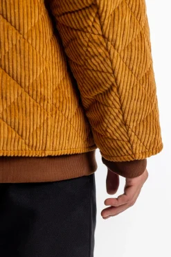 Online Rotholz Gesteppte Cord Jacke - Toffee