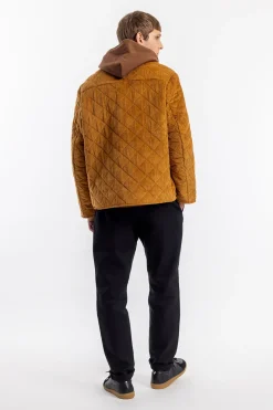 Online Rotholz Gesteppte Cord Jacke - Toffee