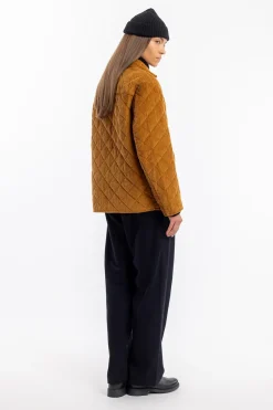 Sale Rotholz Gesteppte Cord Jacke - Toffee