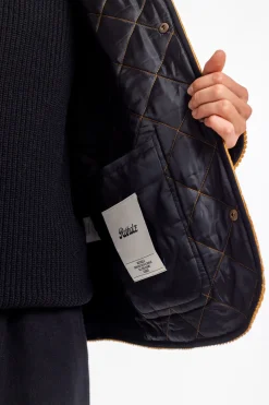 Sale Rotholz Gesteppte Cord Jacke - Toffee