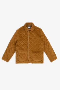 Sale Rotholz Gesteppte Cord Jacke - Toffee