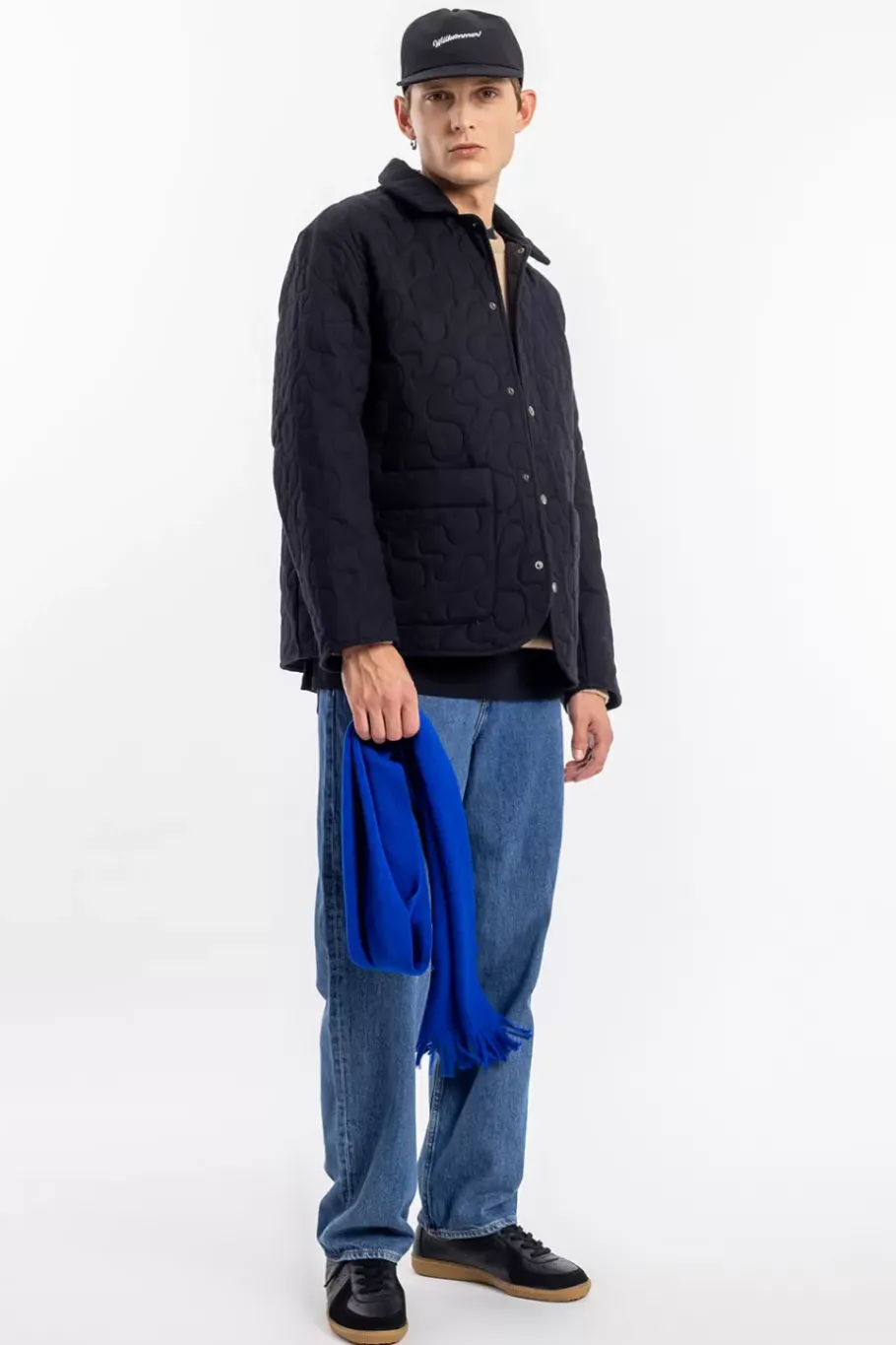 Rotholz Gesteppte Flannel Jacke - Schwarz