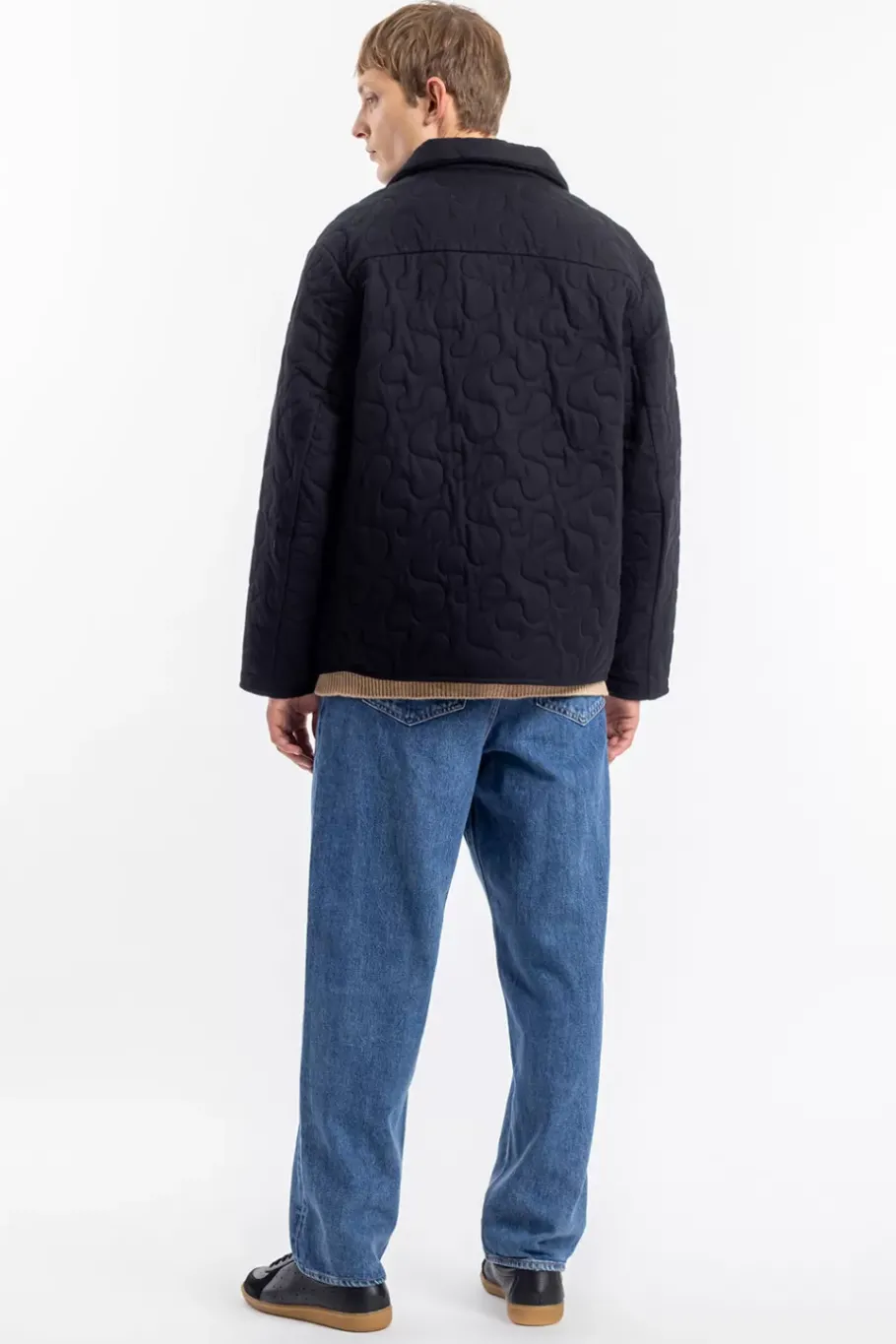 Rotholz Gesteppte Flannel Jacke - Schwarz