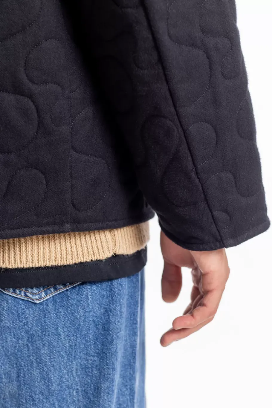 Rotholz Gesteppte Flannel Jacke - Schwarz