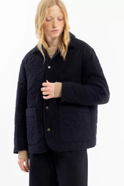 Rotholz Gesteppte Flannel Jacke - Schwarz