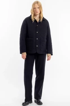 Rotholz Gesteppte Flannel Jacke - Schwarz