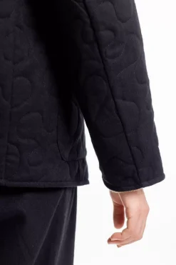 Rotholz Gesteppte Flannel Jacke - Schwarz