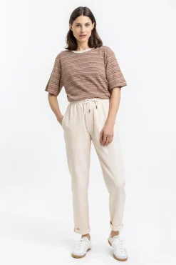 Clearance Rotholz Gestreiftes T-Shirt Braun
