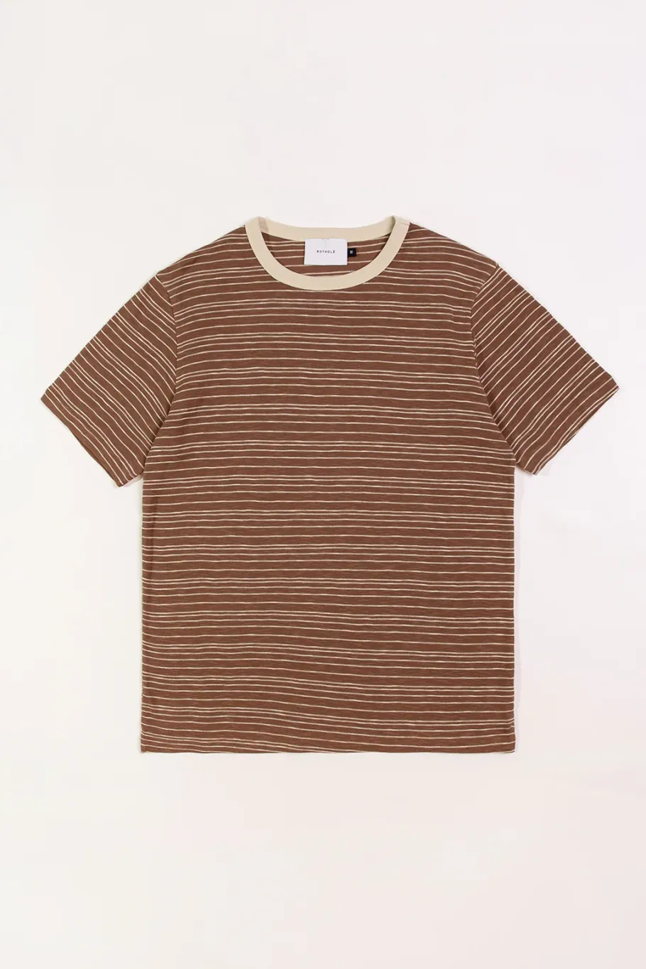 Clearance Rotholz Gestreiftes T-Shirt Braun