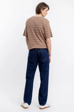 Discount Rotholz Gestreiftes T-Shirt Braun