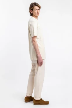Outlet Rotholz Gestreiftes T-Shirt Creme