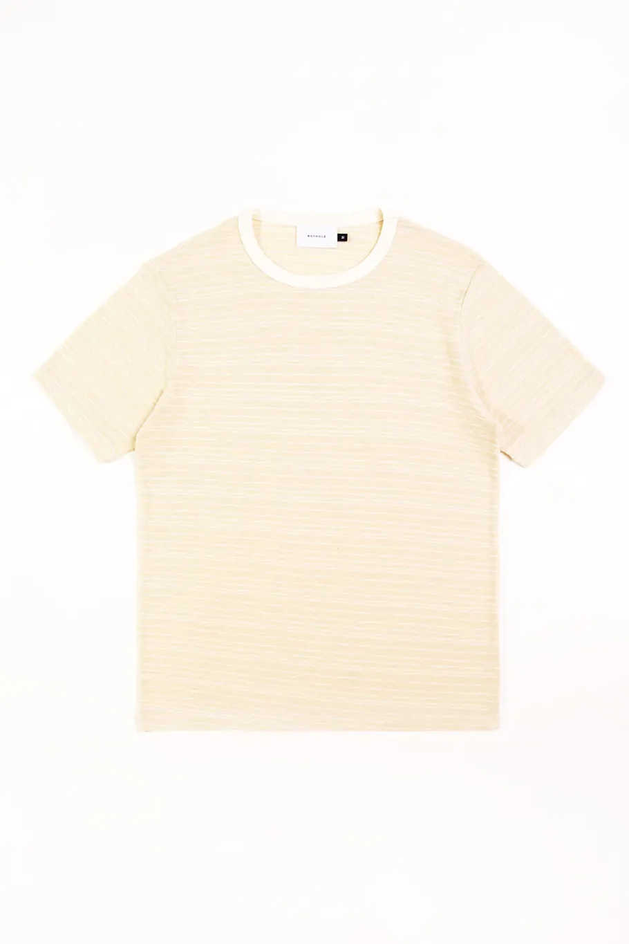 Hot Rotholz Gestreiftes T-Shirt Creme