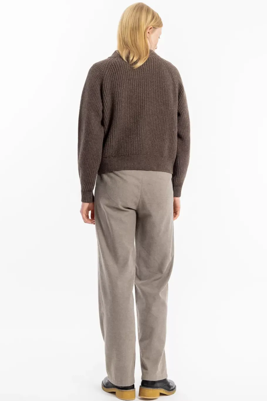 Hot Rotholz Grober Strickpullover Wollmischung - Braun