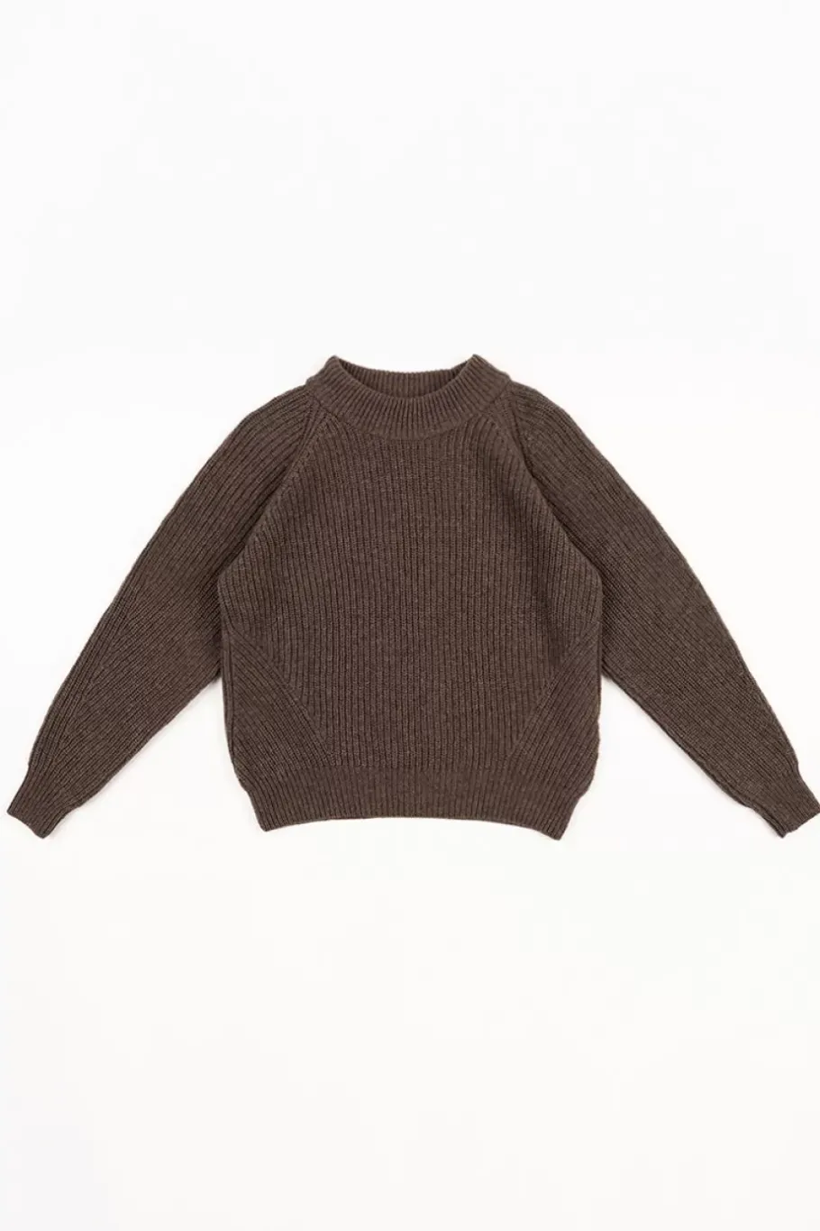 Hot Rotholz Grober Strickpullover Wollmischung - Braun